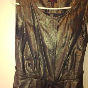 ESCADA METALLIC BRONZE VEST TOP SZ EU 40/US10